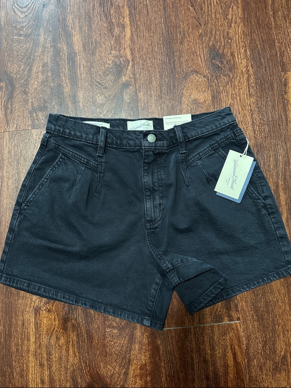Black Women's High-Rise Cotton Shorts